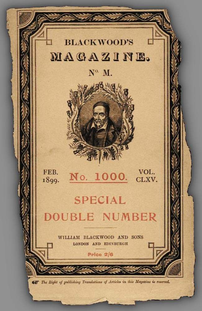Blackwood's Magazine cover (Feb 1899 per Commons)