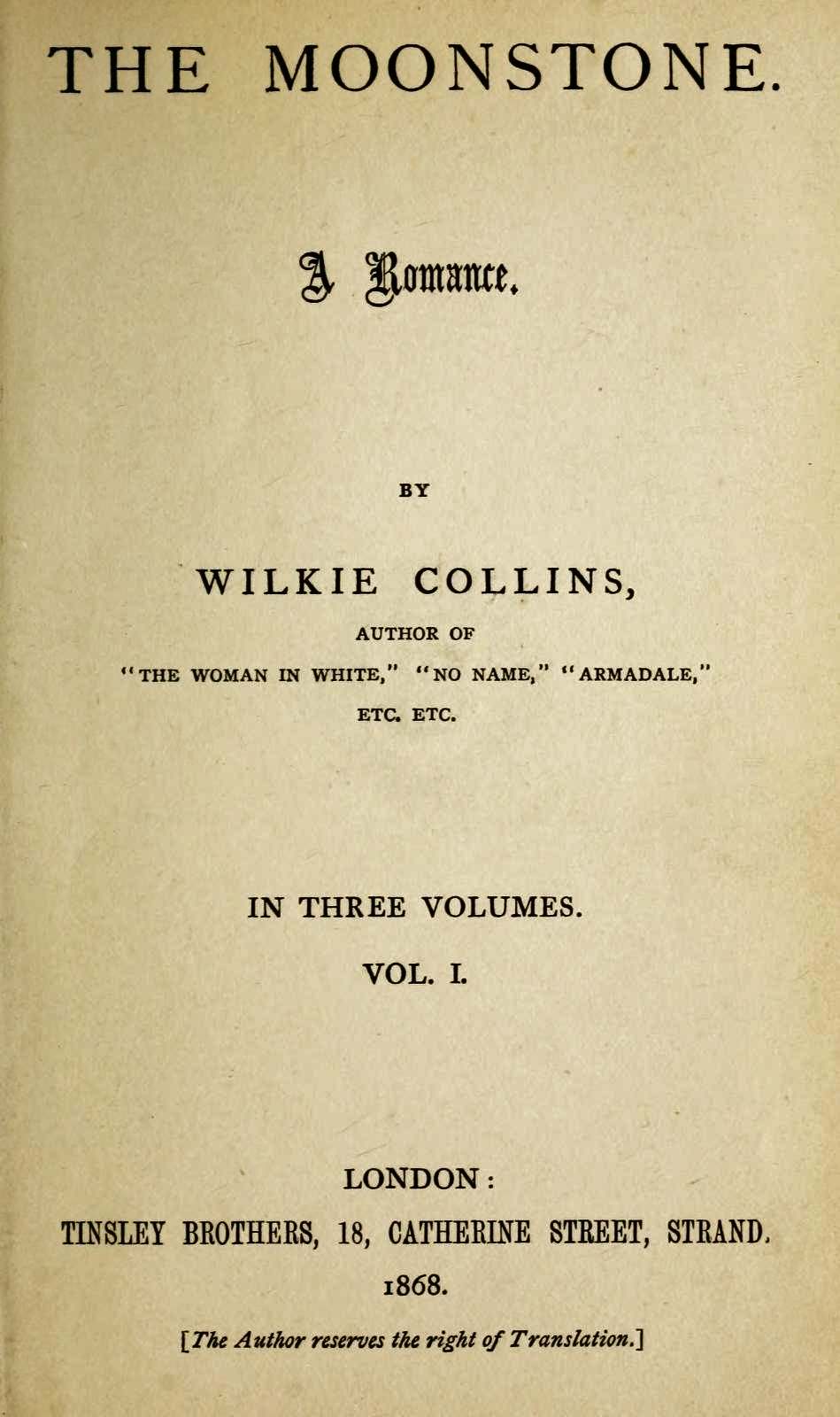 The Moonstone first edition