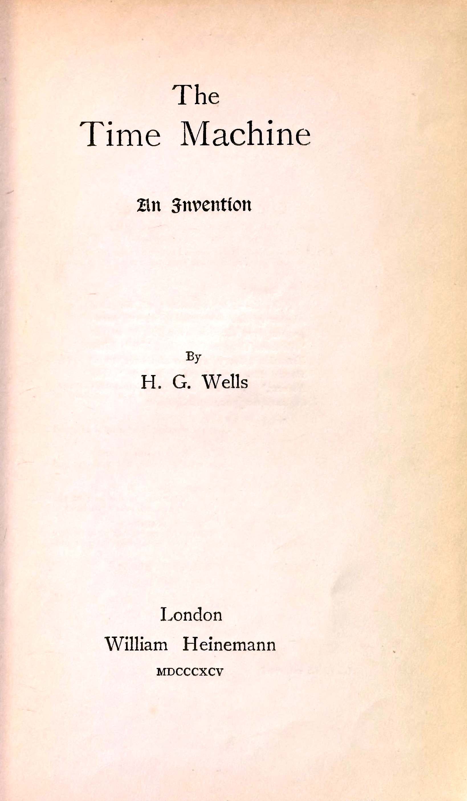 Title page, Heinemann 1895