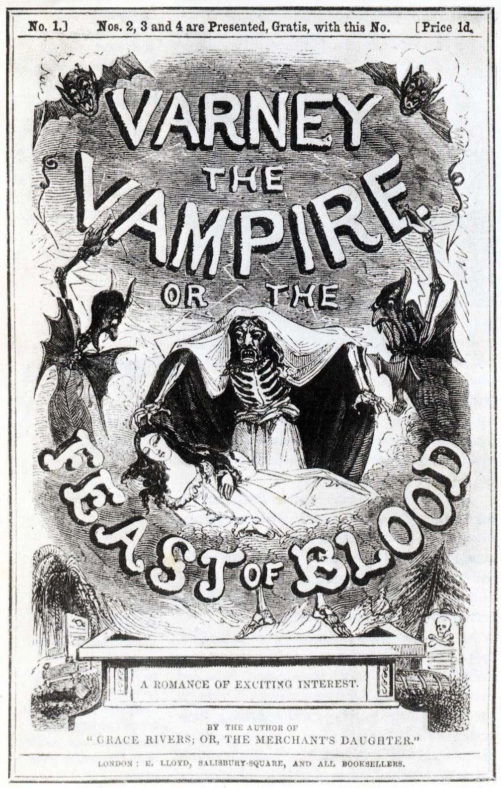 Varney the Vampire; or, The Feast of Blood, penny-part title illustration